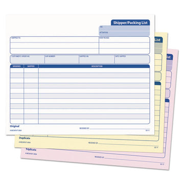 TOPS™ Snap-off Shipper-packing List, Three-part Carbonless, 8.5 X 7, 1-page, 50 Forms freeshipping - TVN Wholesale